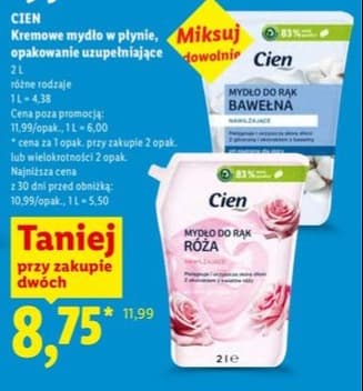 mydło w płynie, opakowanie uzupełniające
