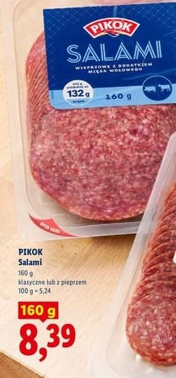 salami wieprzowe z dodatkiem mięsa wołowego