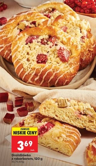 drożdżówka z rabarbarem
