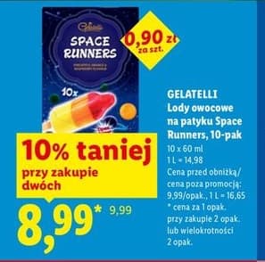 lody owocowe na patyku Space Runners
