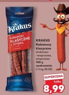 kabanosy klasyczne z szynką