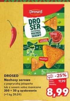 nachosy serowe z papryczką jalapeño lub z sosem mexicana