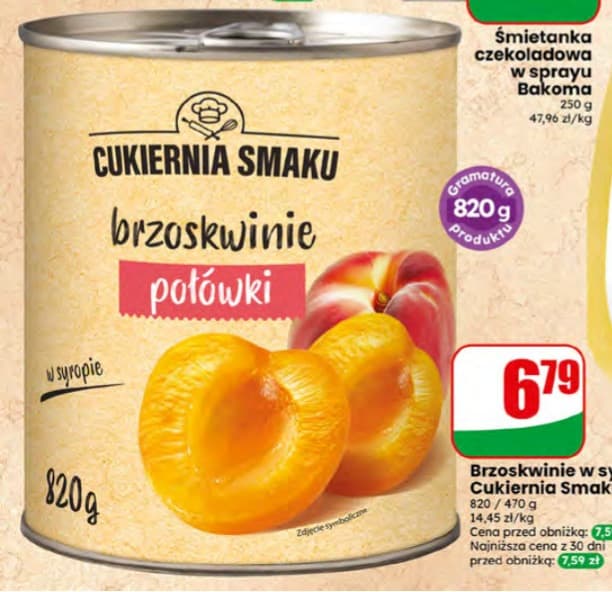 brzoskwinie połówki w syropie