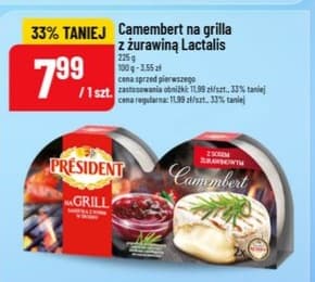 camembert na grilla z żurawiną
