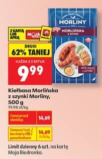 Morliny kiełbasa morlińska z szynki 500g