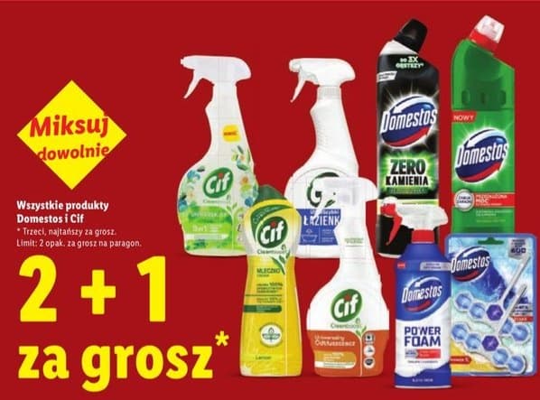 wszystkie produkty Domestos i Cif