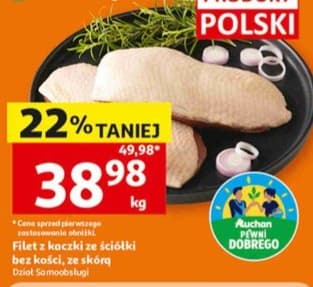 filet z kaczki ze ściółki bez kości, ze skórą
