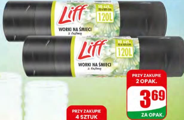 worki na śmieci z taśmą