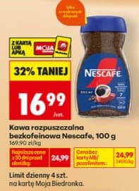 kawa rozpuszczalna bezkofeinowa