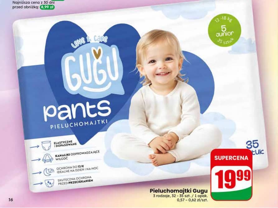Gugu pieluchomajtki 32-35szt.