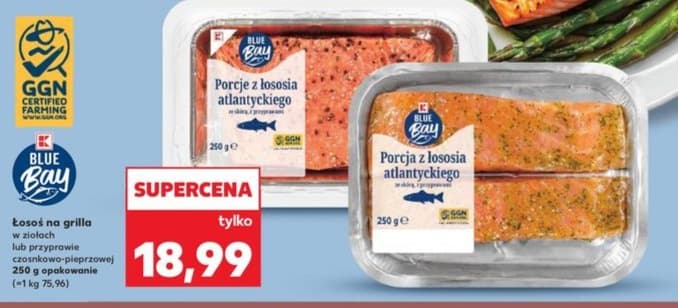 porcja z łososia atlantyckiego