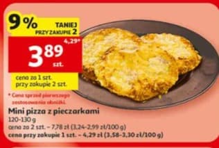 mini pizza z pieczarkami