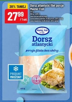 dorsz atlantycki filet porcje