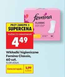 Femina wkładki higieniczne classic 60szt.