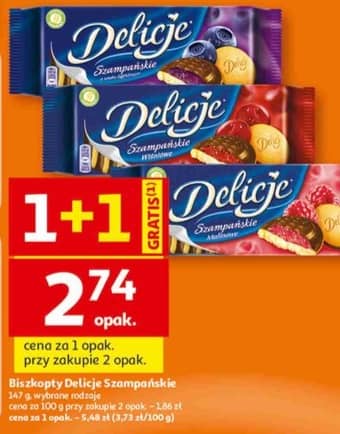 Delicje biszkopty Delicje Szampańskie 147g
