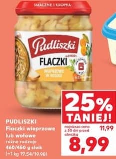 flaczki wieprzowe lub wołowe