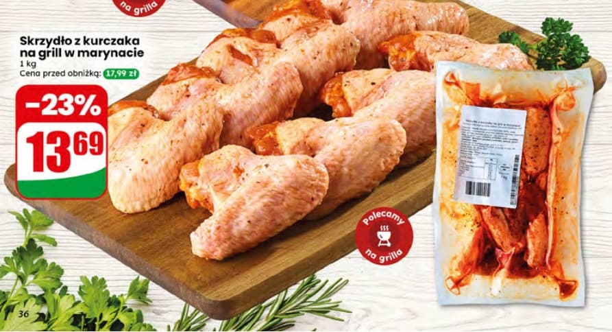 skrzydło z kurczaka na grill w marynacie