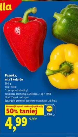 papryka mix 3 kolorów