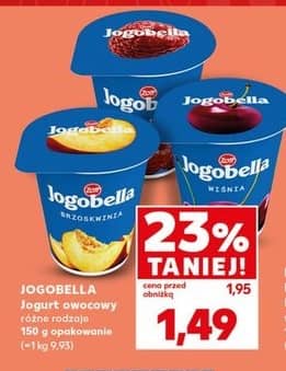 Jogobella jogurt owocowy różne rodzaje 150g