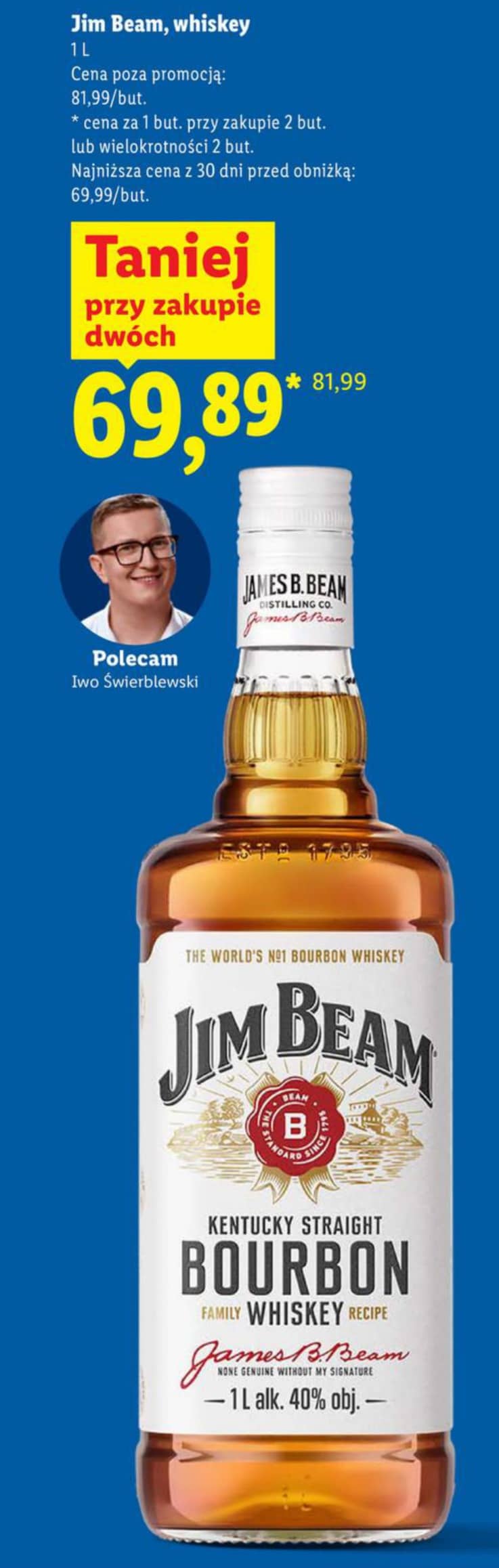 Jim Beam whiskey 1l