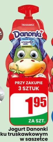 jogurt Danonki o smaku truskawkowym w saszetce