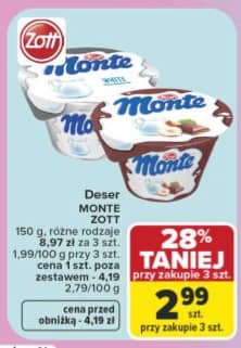 Zott deser Monte 150g