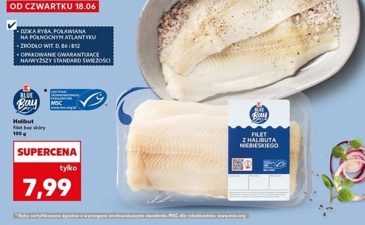 halibut filet bez skóry
