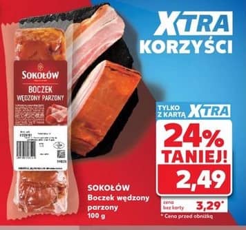 Sokołów boczek wędzony parzony 100g