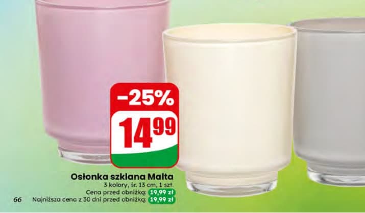 osłonka szklana Malta