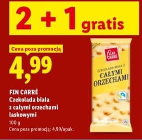 czekolada biała z całymi orzechami laskowymi