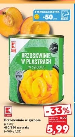 brzoskwinie w syropie plastry
