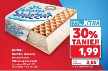kostka śnieżna śmietankowa