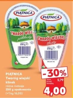 Piątnica twaróg wiejski klinek 250g