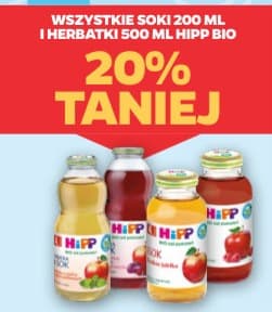 Wszystkie soki 200 ml i herbatki 500 ml