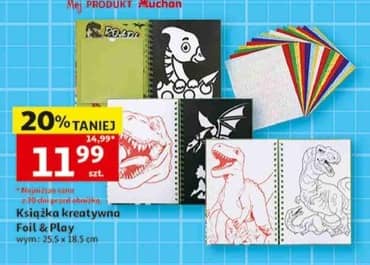 Auchan książka kreatywna Foil & Play 25.5x 18.5cm