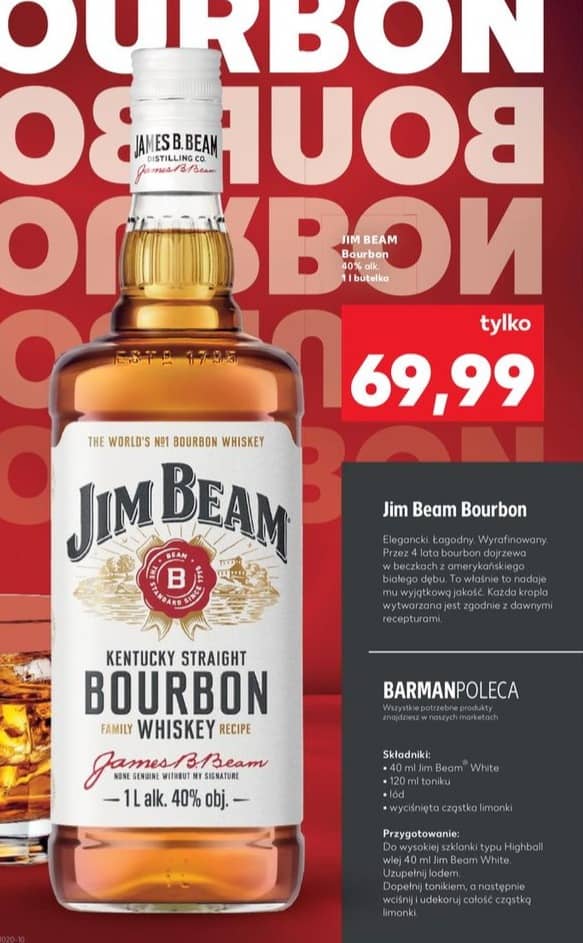 Jim Beam bourbon 1l