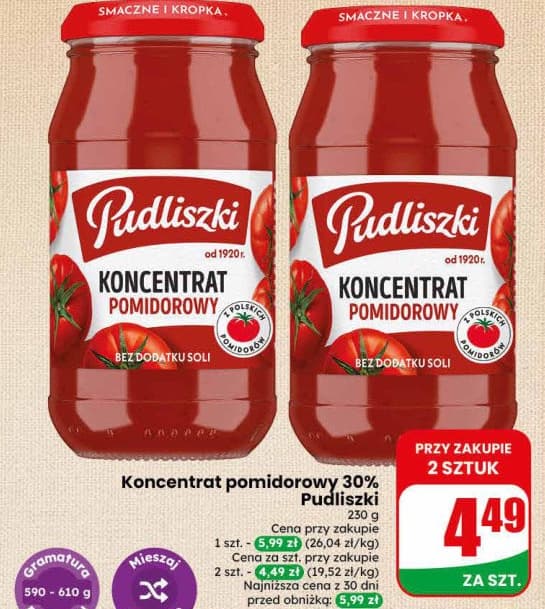 koncentrat pomidorowy 30%