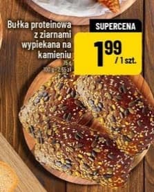 bułka proteinowa z ziarnami wypiekana na kamieniu