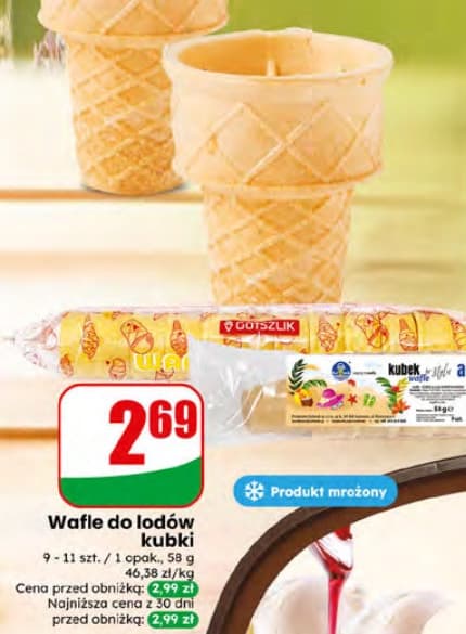wafle do lodów kubki