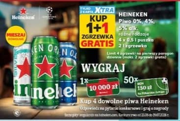 Heineken piwo 4x0.5l puszka