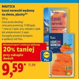 łosoś norweski wędzony na zimno, plastry