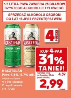 Kasztelan piwo jasne pełne 0.5l