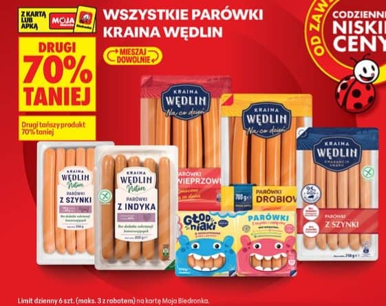 Kraina Wędlin wszystkie parówki różne