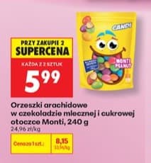 orzeszki arachidowe w czekoladzie mlecznej i cukrowej otoczce