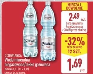 woda mineralna niegazowana lekko gazowana
