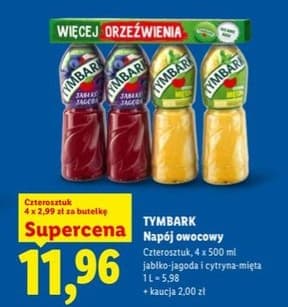 napój owocowy jabłko-jagoda lub jabłko-mięta