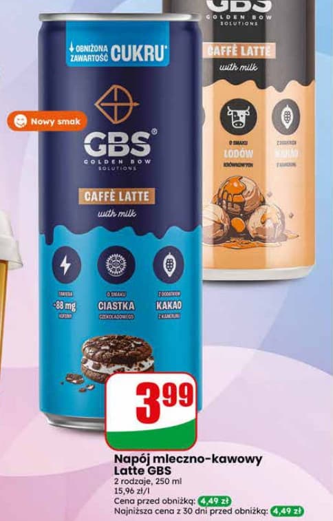 napój mleczno-kawowy latte