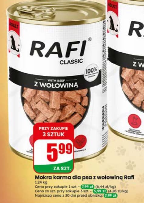 mokra karma dla psa z wołowiną