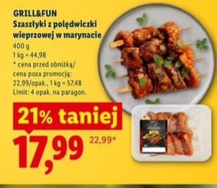 szaszłyki z polędwiczki wieprzowej w marynacie