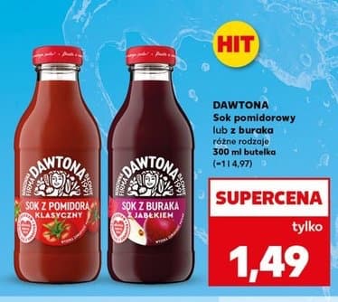sok pomidorowy lub z buraka